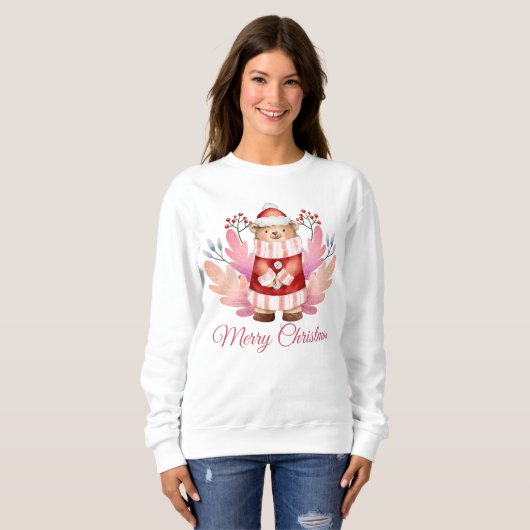 Sweatshirt de l'ours de Noël (Devant entier)