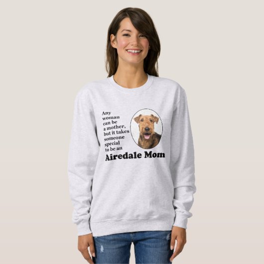 Sweatshirt de maman d'Airedale (Devant entier)