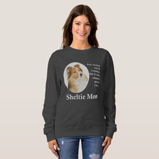 Sweatshirt de maman de Sheltie (Devant entier)