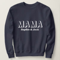 Sweatshirt de maman personnalisé avec nom d'enfant