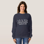 Sweatshirt de maman personnalisé avec nom d'enfant (Devant entier)