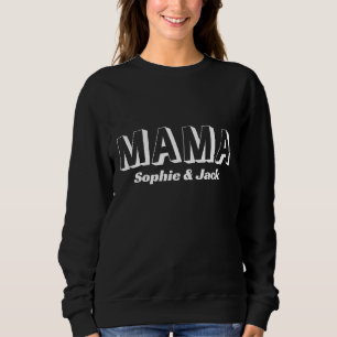 Sweatshirt de maman personnalisé avec nom d'enfant