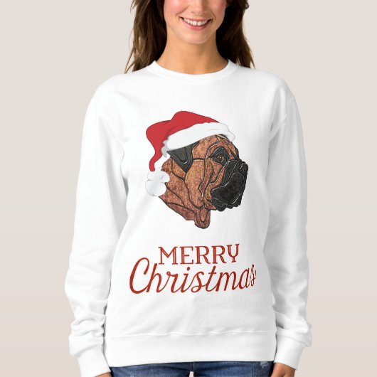 Sweatshirt de Noël Bullmastiff (Devant)