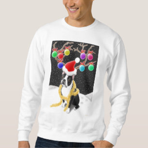 Sweatshirt de Noël de Boston Terrier