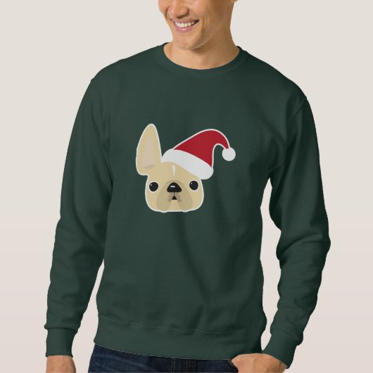 Sweatshirt de Noël de bouledogue français (Devant)