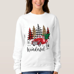 Sweatshirt de Noël de Buffalo Plaid Truck