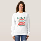 Sweatshirt de noël de l'équipe de cuisine de biscu (Devant entier)