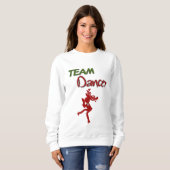 Sweatshirt de Noël de l'équipe de danseurs (Devant entier)