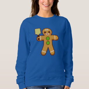 Sweatshirt de Noël de Pickleball - Gingerbreadman