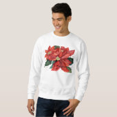 Sweatshirt de Noël de poinsettia (Devant entier)