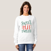 sweatshirt de noël doux mais tordu (Devant entier)