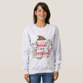 Sweatshirt de Noël doux mais tordu (Devant entier)
