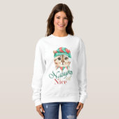 Sweatshirt de Noël du chat (Devant entier)