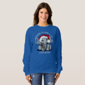 Sweatshirt de Noël Eléphant KiniArt (Devant entier)