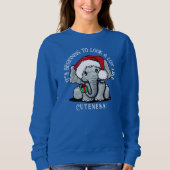 Sweatshirt de Noël Eléphant KiniArt (Devant)
