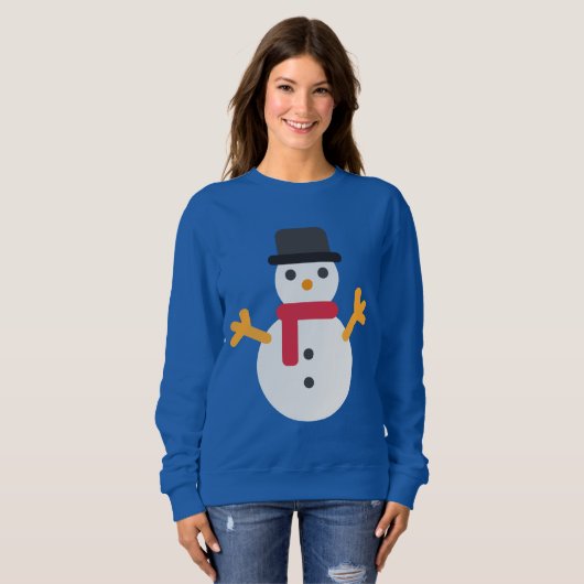 Sweatshirt de Noël émoji snowman (Devant entier)
