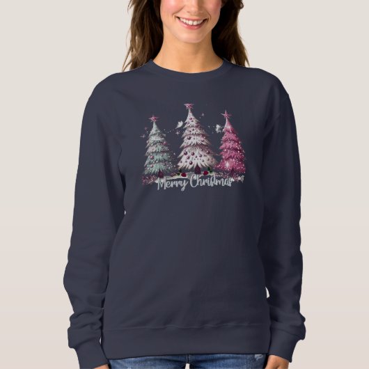 Sweatshirt de Noël, Enchanted Conçu Noël (Devant)