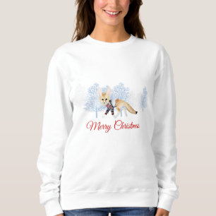 Sweatshirt de Noël féminin avec Fox d'hiver