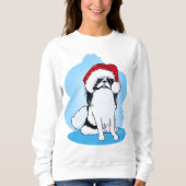 Sweatshirt de Noël japonais Chin (Devant)