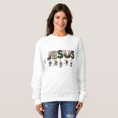 Sweatshirt de Noël Jésus (Devant entier)