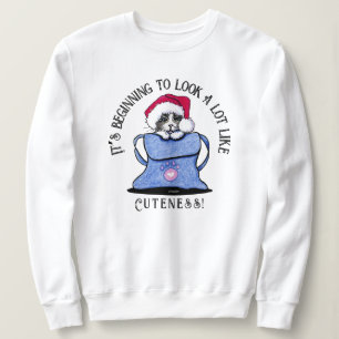 Sweatshirt de Noël KiniArt Cat