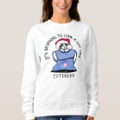 Sweatshirt de Noël KiniArt Cat (Devant)