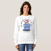 Sweatshirt de Noël KiniArt Cat (Devant entier)