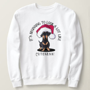 Sweatshirt de Noël KiniArt Dachshund