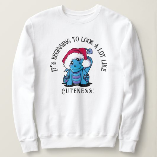 Sweatshirt de Noël KiniArt Dragon (Design devant)
