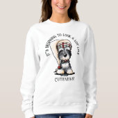 Sweatshirt de Noël KiniArt Mini Schnauzer (Devant)