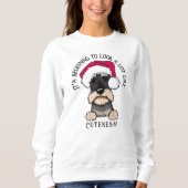 Sweatshirt de Noël KiniArt Schnauzer (Devant)