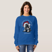 Sweatshirt de Noël KiniArt Schnauzer (Devant entier)