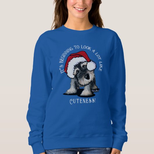 Sweatshirt de Noël KiniArt Schnauzer (Devant)