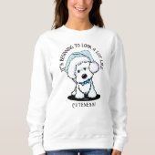 Sweatshirt de Noël KiniArt Westie (Devant)