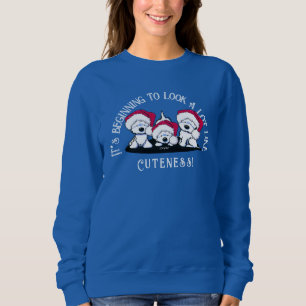Sweatshirt de Noël KiniArt Westie Trio