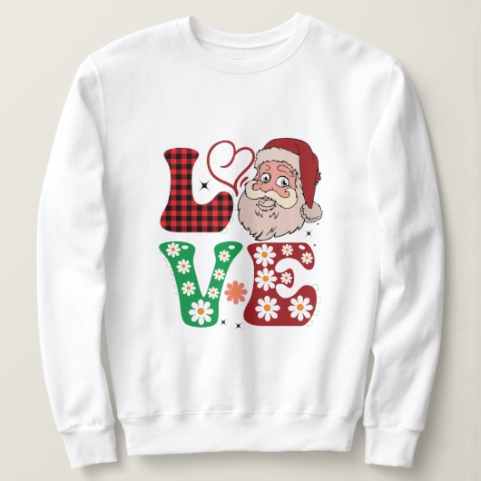 Sweatshirt de Noël Love Père Noël (Design devant)