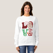 Sweatshirt de Noël Love Père Noël (Devant entier)