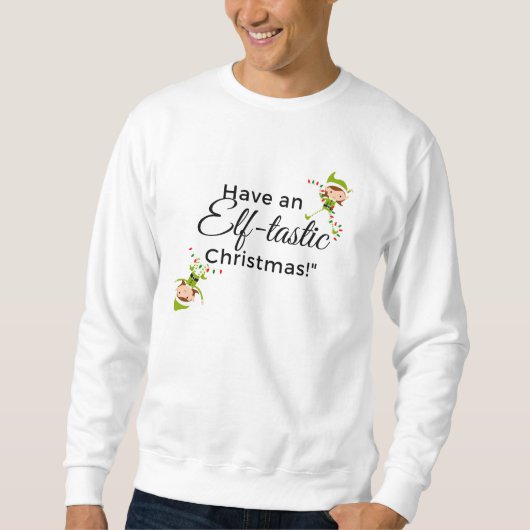 Sweatshirt de Noël Mens - Elf-Tastic! (Devant)