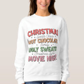 Sweatshirt de Noël, Père Noël, Chocolat Chaud, (Devant)