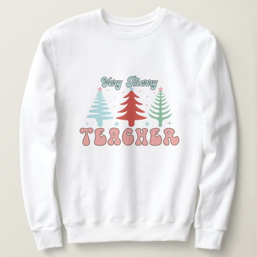 Sweatshirt de noël pour professeur de Verry Merry (Design devant)