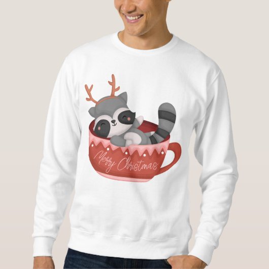 Sweatshirt de Noël Racoon (Devant)
