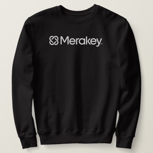 Sweatshirt de noir de logo de Merakey (Design devant)