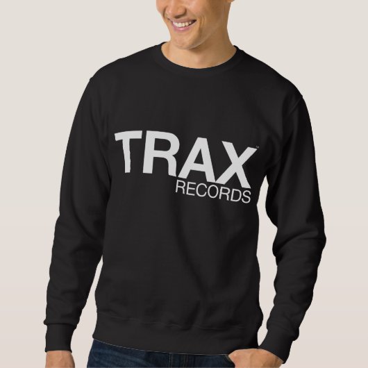 Sweatshirt de noir de signature de disques de Trax (Devant)