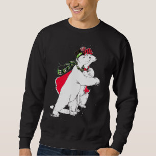 Sweatshirt de patinage unisexe adulte d'ours blanc