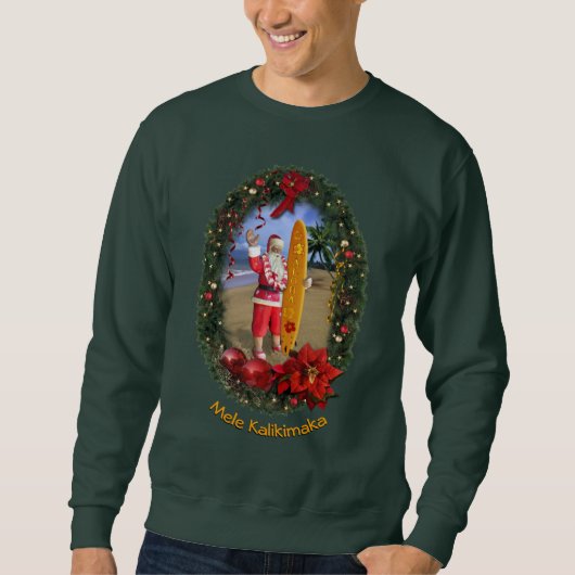 Sweatshirt de Père Noël hawaïen (Devant)