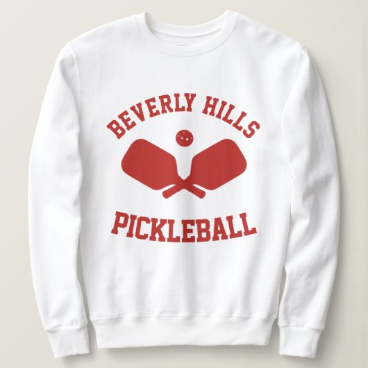 Sweatshirt de Pickleball Red Beverly Hills (Design devant)
