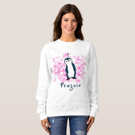 Sweatshirt de pingouin confusionné (Devant entier)