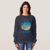 Sweatshirt de plage des Caraïbes tropicales (Devant entier)