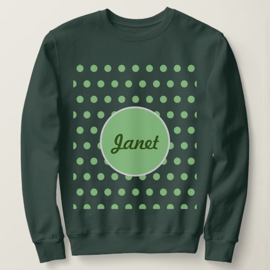Sweatshirt de point Polka personnalisé (Hunter Gre (Design devant)