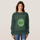Sweatshirt de point Polka personnalisé (Hunter Gre (Devant entier)